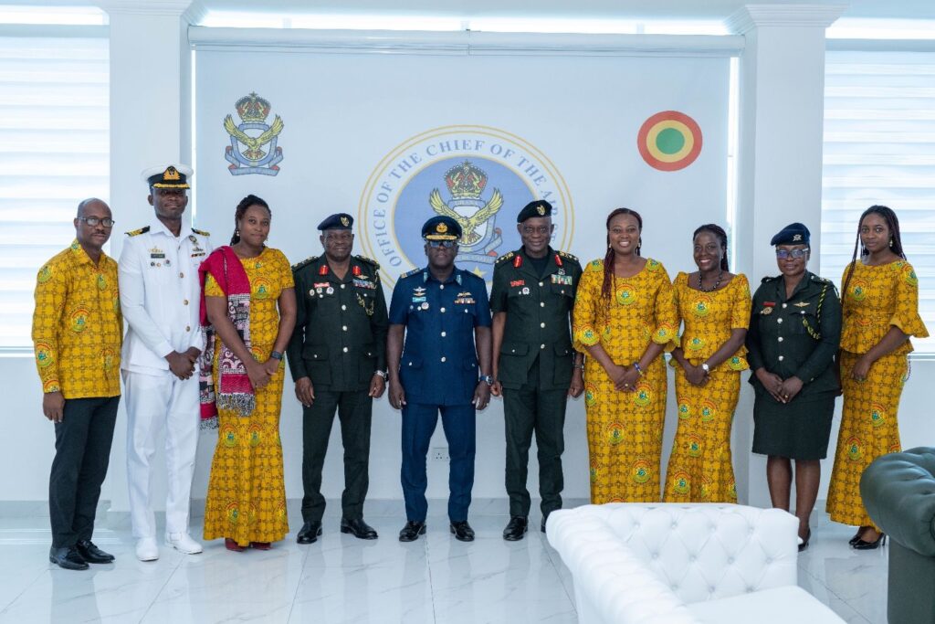 Major General Kotia and a ten-member delegation visits the Chief of Air Staff of the Ghana Air Force