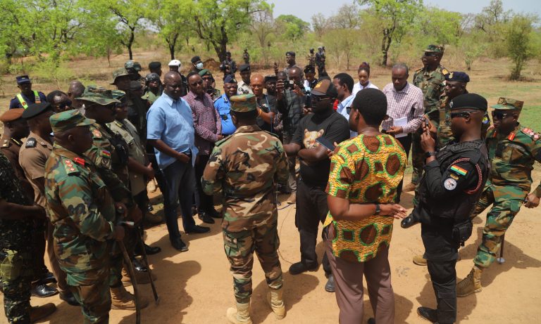 A working visit to Boundary sites in Sapelliga - 14th May 2024 briefing to dignitaries and media at sapeillega 24