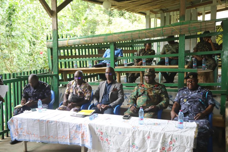 the Ghana Boundary Commission and the Land Boundary Commission of Togo organised a joint sensitisation programme at Leklebi-Kame (Ghana) and Kame Tonu (Togo) - 20th October 2023 dignitaries at leklebi kame
