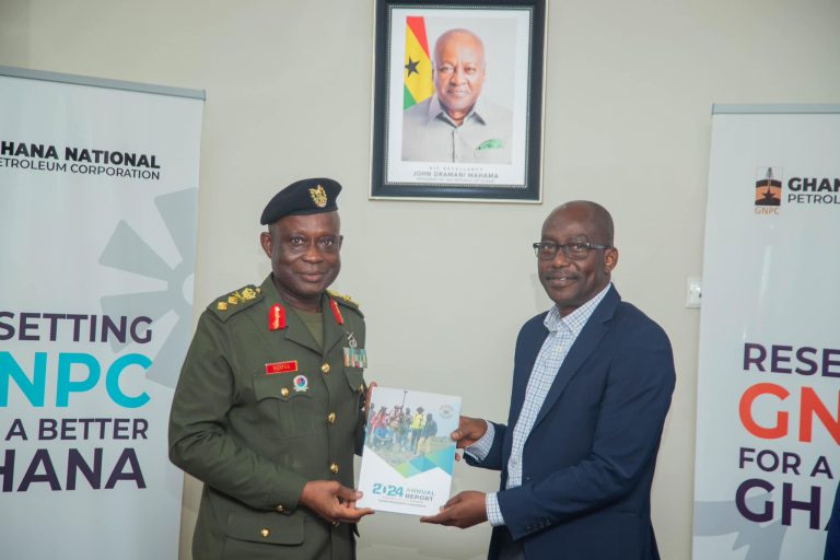 A delegation from the Ghana Boundary Commission paid a courtesy call on the Chief Executive Officer of the Ghana National Petroleum Corporation (GNPC) - 26 February 2025 gen kotia with gnpc ceo
