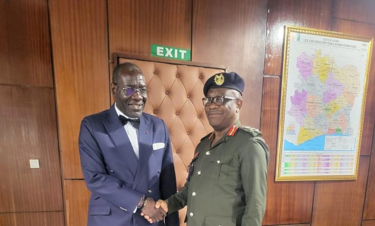 A delegation from the Ghana Boundary Commission paid a courtesy call on the Ambassador of Côte d’Ivoire to Ghana - 21st May 2025 gen ntem with ambassador of côte d’ivoire to ghana