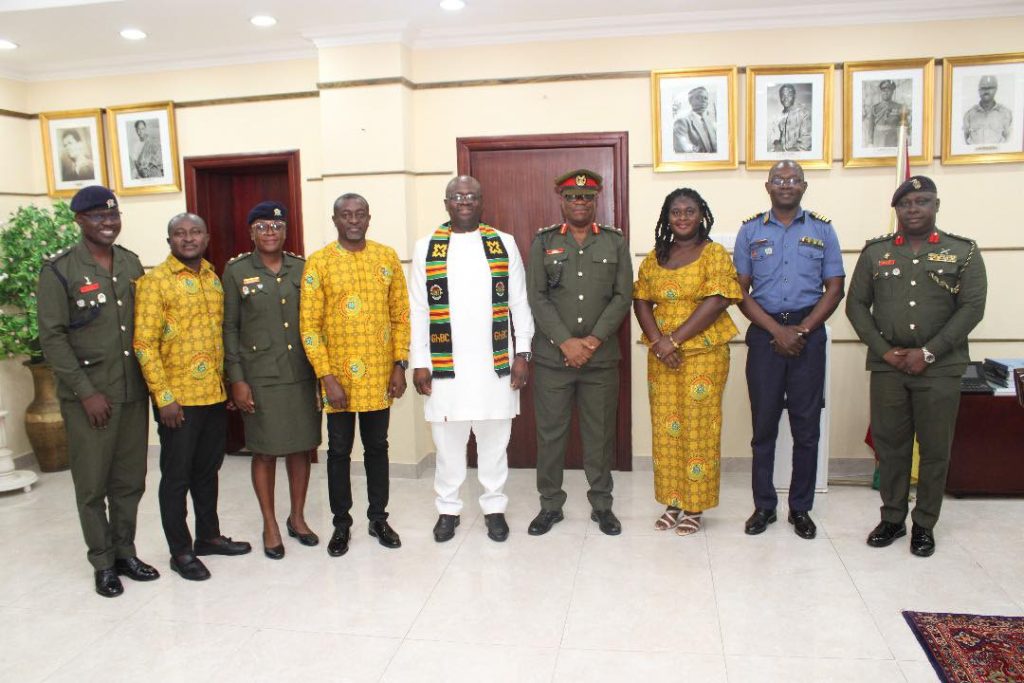 The Commissioner General of the Ghana Boundary Commission paid a courtesy call on the Minister for Defence - 2nd June 2025 grp pic with def minister
