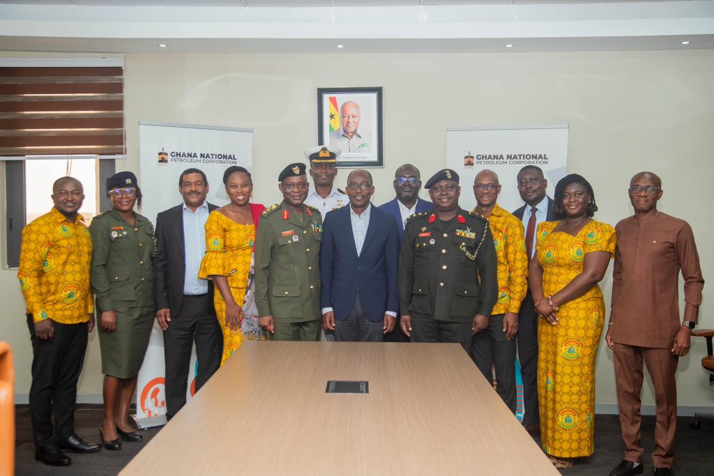 A delegation from the Ghana Boundary Commission paid a courtesy call on the Chief Executive Officer of the Ghana National Petroleum Corporation (GNPC) - 26 February 2025 grp pic with gnpc ceo