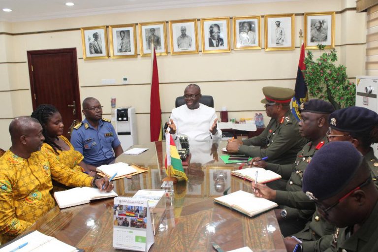 The Commissioner General of the Ghana Boundary Commission paid a courtesy call on the Minister for Defence - 2nd June 2025 meeting with def minister