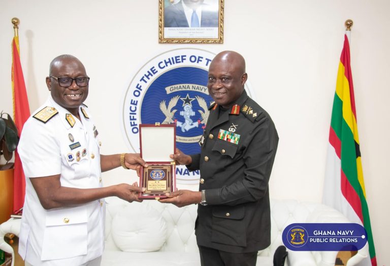 Commissioner General of Ghana Boundary Commission Pays Courtesy Call on Chief of Naval Staff - 4 June 2024 presentation by naval chief