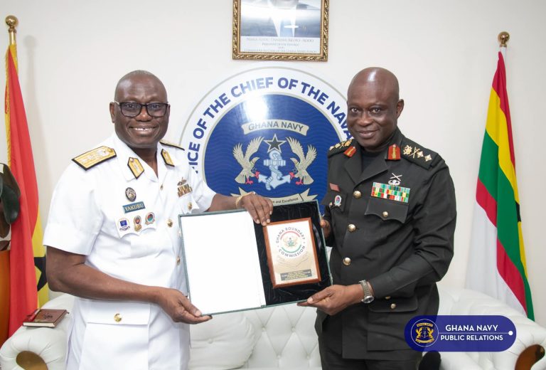 Commissioner General of Ghana Boundary Commission Pays Courtesy Call on Chief of Naval Staff - 4 June 2024 presentation to naval chief